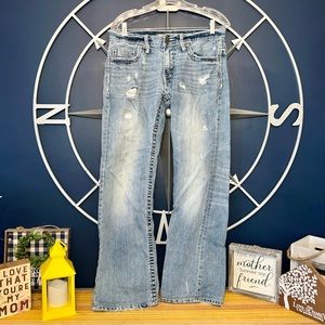 BKE Carter Size 30 R Blue Jean Denim Distressed Measures 30 x 30
